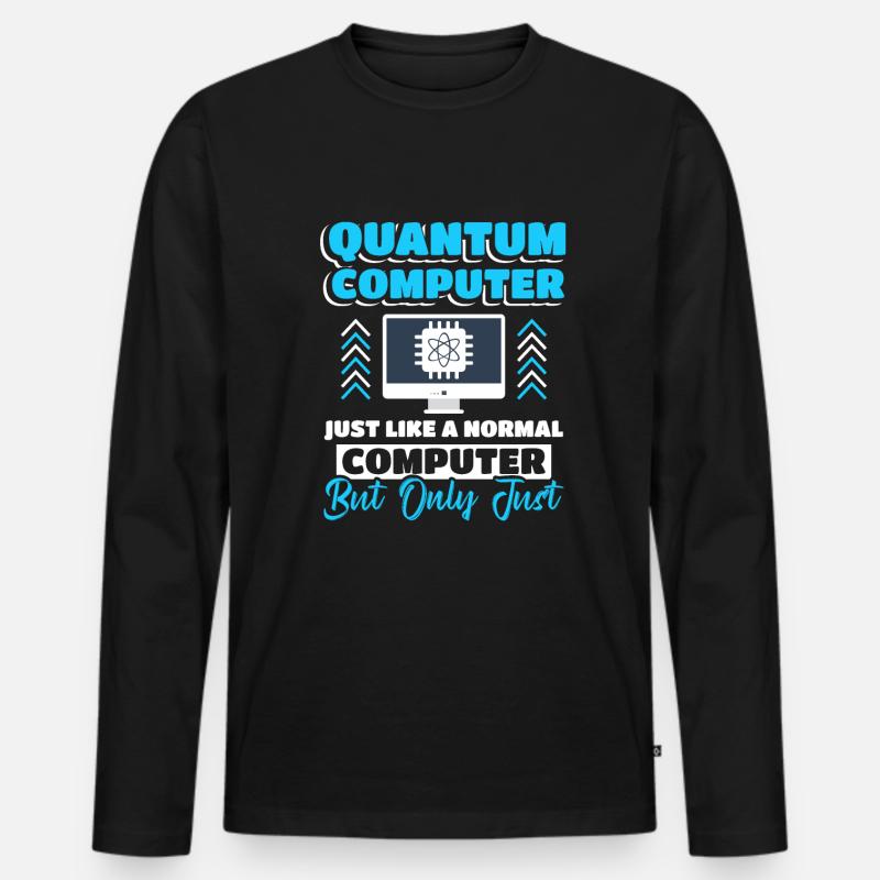 Quantencomputer Quantum Computing - Männer Premium Bio Langarmshirt - Schwarz