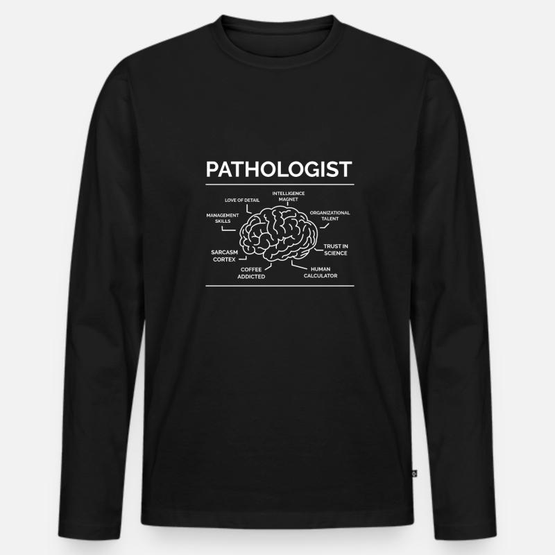 Pathologe - Männer Premium Bio Langarmshirt - Schwarz