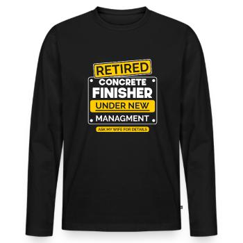 Betonbauer Ruhestand - Männer Premium Bio Langarmshirt - Schwarz - Vorne - Nico (187cm)