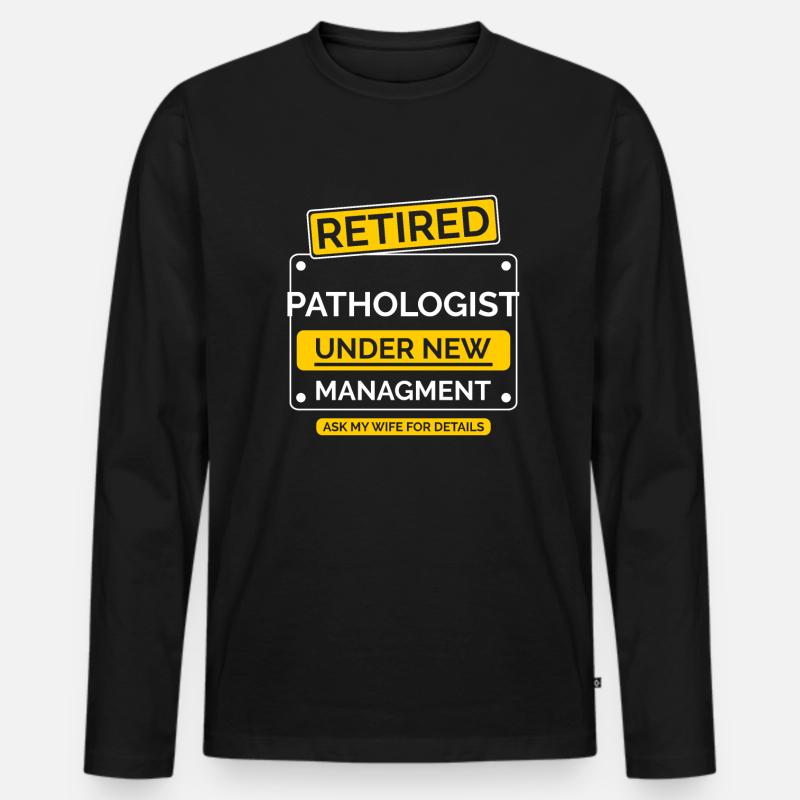 Pathologe Ruhestand Rente - Männer Premium Bio Langarmshirt - Schwarz