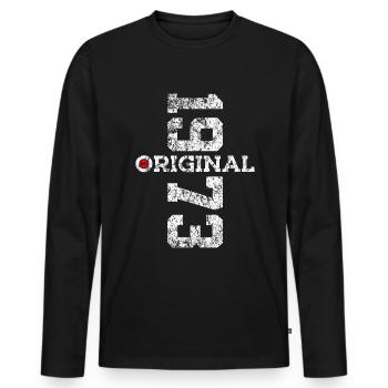 53RD BIRTHDAY ORIGINAL 1973 - Men's Premium Organic Long Sleeve Shirt - black - Front - Nico (187cm)