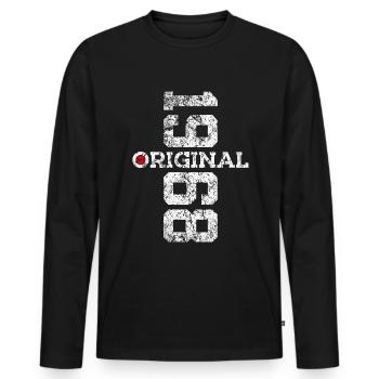 58E ANNIVERSAIRE ORIGINAL 1968 - T-shirt manches longues Premium bio Homme - noir - Devant - Nico (187cm)
