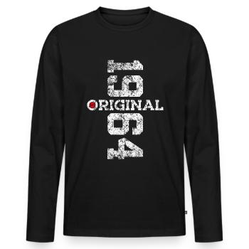 62E ANNIVERSAIRE ORIGINAL 1964 - T-shirt manches longues Premium bio Homme - noir - Devant - Nico (187cm)