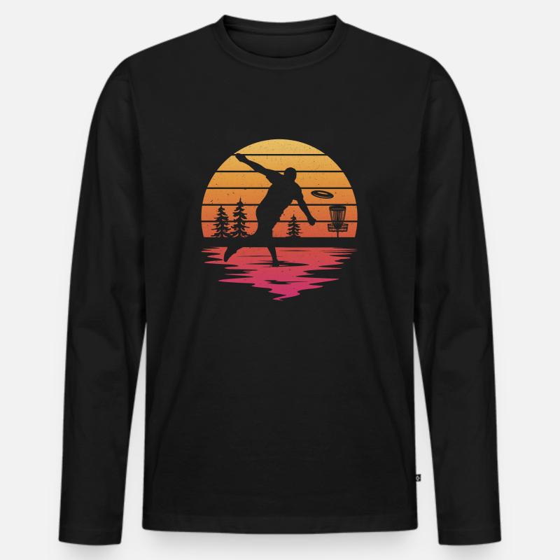 Disc Golf Discgolfer Design Discgolf - Männer Premium Bio Langarmshirt - Schwarz