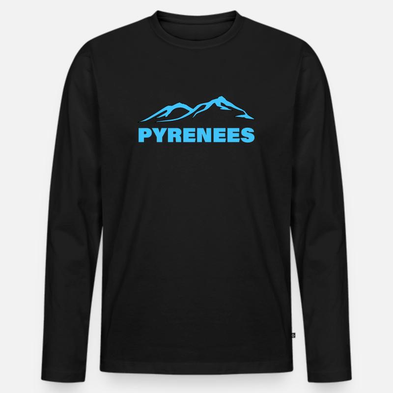 PYRENEES - Männer Premium Bio Langarmshirt - Schwarz