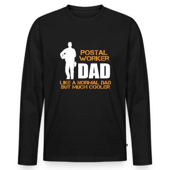 Postworker Papa Courier Postman Gift - T-shirt manches longues Premium bio Homme - noir - Devant - Nico (187cm)