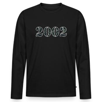 Conception militaire 2002 année de naissance cadeau - T-shirt manches longues Premium bio Homme - noir - Devant - Nico (187cm)