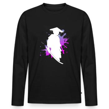 Samurai Krieger Stolz & Ehre Geschenk - Männer Premium Bio Langarmshirt - Schwarz - Vorne - Nico (187cm)