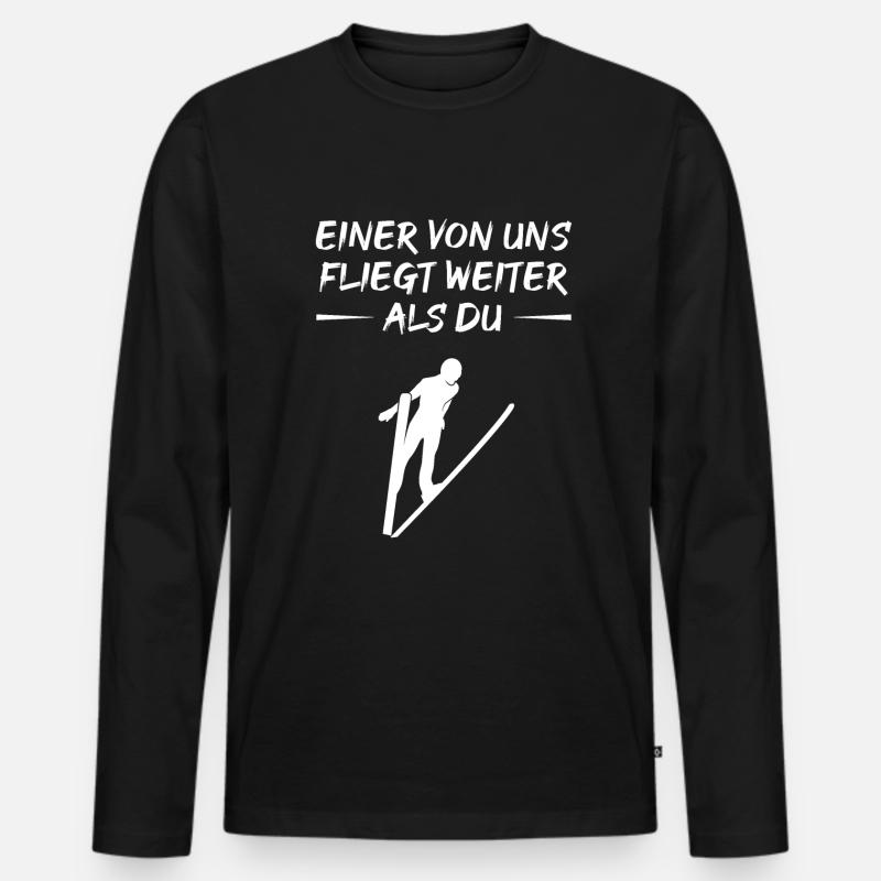 Weitflug-Champion Design - Männer Premium Bio Langarmshirt - Schwarz