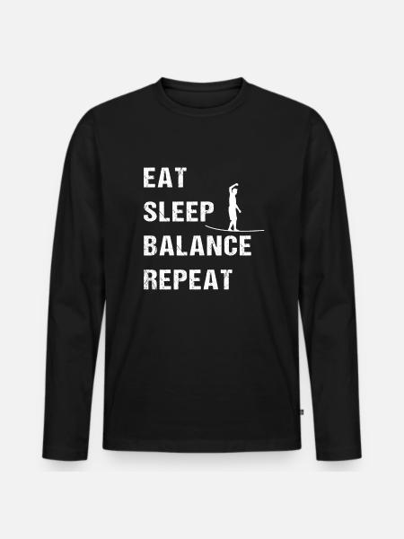 Maîtriser l’équilibre du quotidien - T-shirt manches longues Premium bio Homme - noir