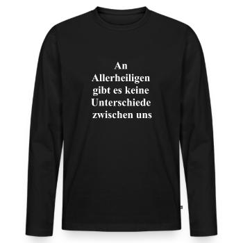 Harmonious gift for your friends - Men's Premium Organic Long Sleeve Shirt - black - Front - Nico (187cm)