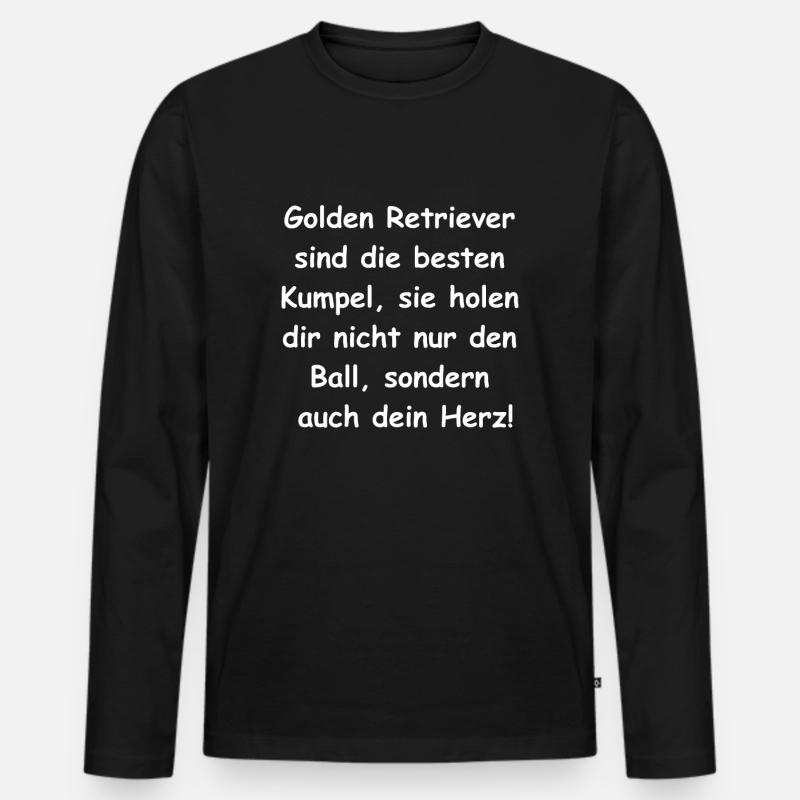 Kumpel-Geschenk - Männer Premium Bio Langarmshirt - Schwarz