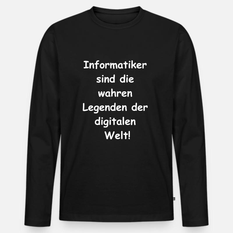 Computer Scientist Gift - Men's Premium Organic Long Sleeve Shirt - black