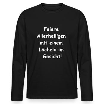 Holy Fun Gift - Men's Premium Organic Long Sleeve Shirt - black - Front - Nico (187cm)