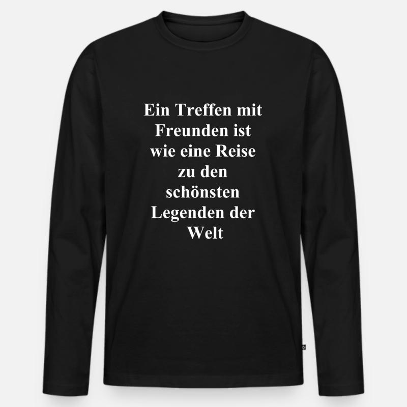 Legendäres Überraschungsgeschenk - Männer Premium Bio Langarmshirt - Schwarz