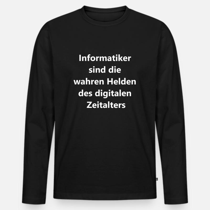 Superheld Geschenk - Männer Premium Bio Langarmshirt - Schwarz