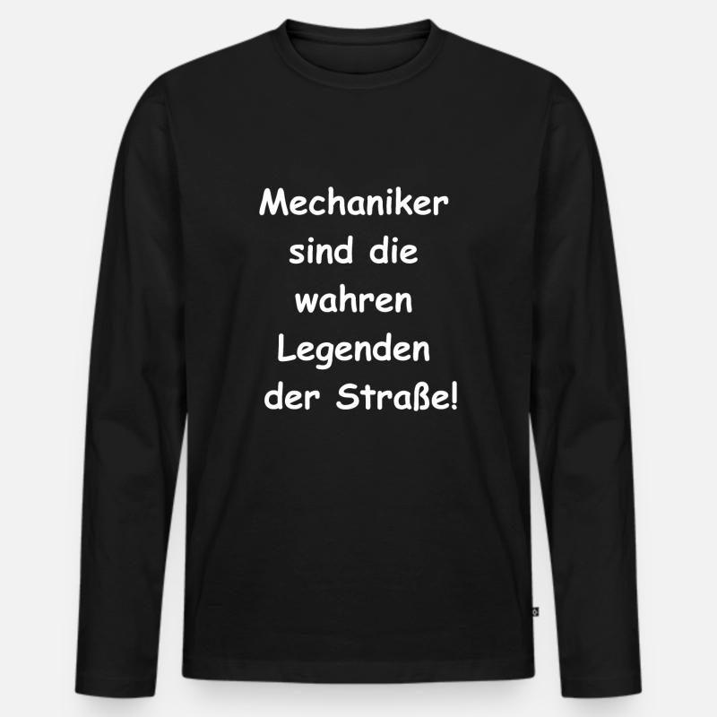 Legendäres Geschenk - Männer Premium Bio Langarmshirt - Schwarz