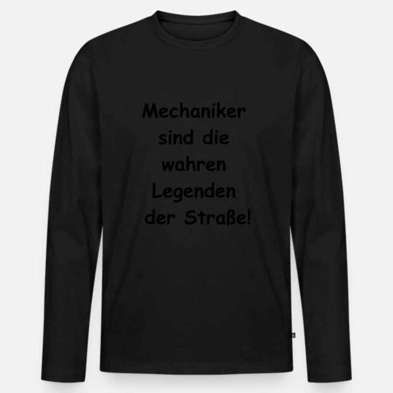 Legendäres Geschenk - Männer Premium Bio Langarmshirt - Schwarz