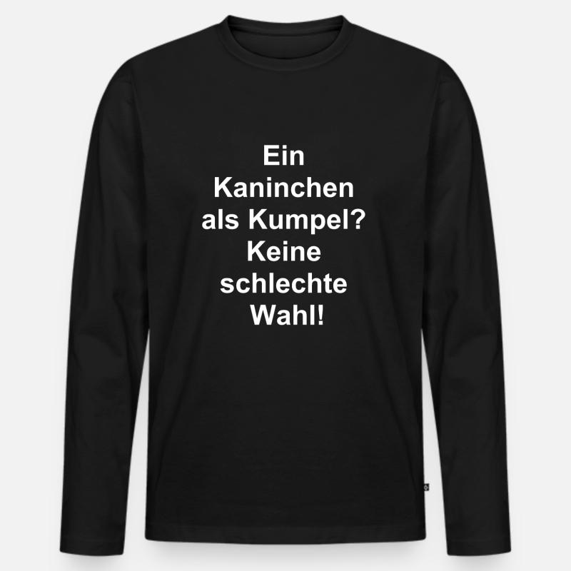 Mein flauschiger Kumpel - Männer Premium Bio Langarmshirt - Schwarz