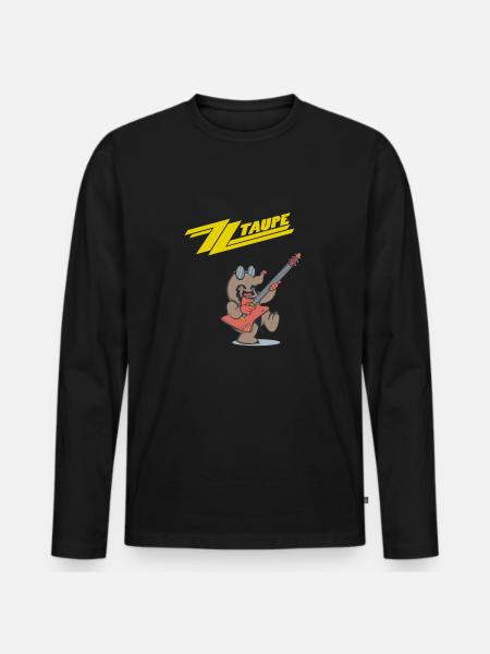 ZZ Taupe - Men's Premium Organic Long Sleeve Shirt - black