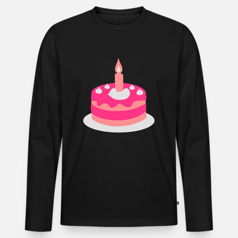 Kuchen - Männer Premium Bio Langarmshirt - Schwarz