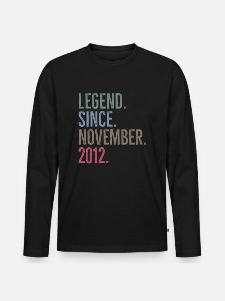 Legende seit November 2012 - Männer Premium Bio Langarmshirt - Schwarz