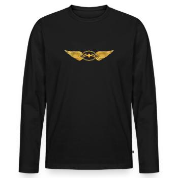 Drone Flying - Drone Pilot - Men's Premium Organic Long Sleeve Shirt - black - Front - Nico (187cm)