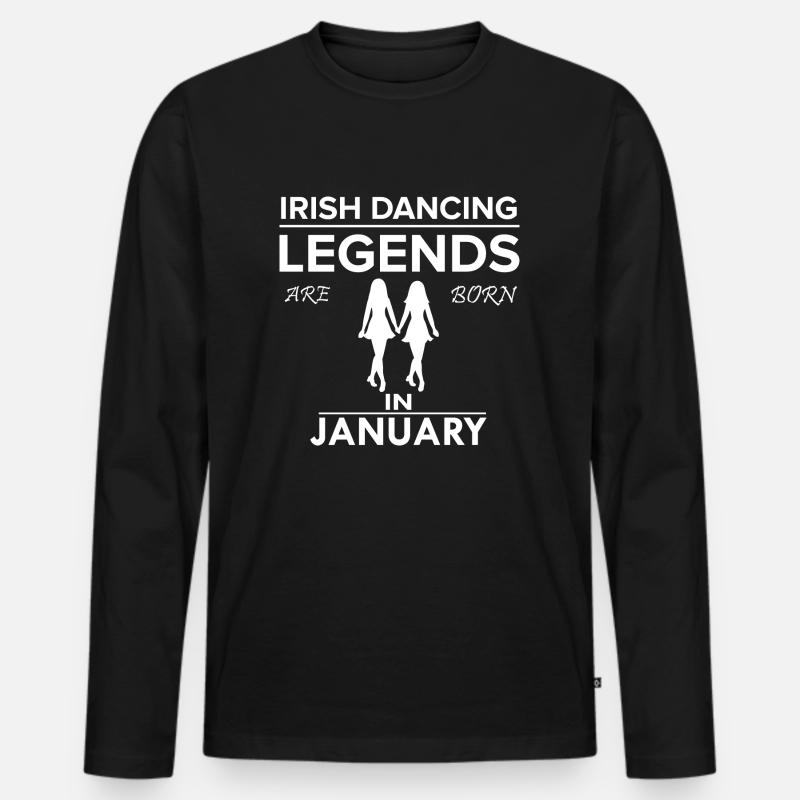 Dancing Dance Music - Männer Premium Bio Langarmshirt - Schwarz