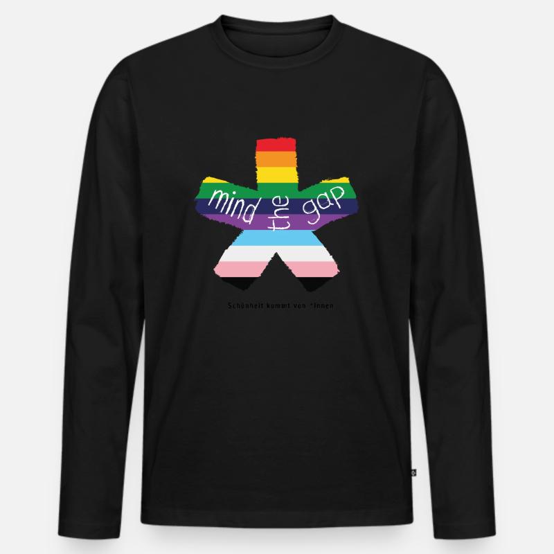 blockedTitle - Männer Premium Bio Langarmshirt - Schwarz