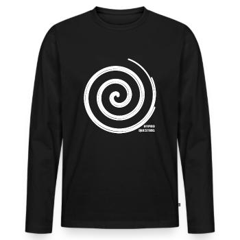 Hypnotic Spiral by Hypnoquesting - Men's Premium Organic Long Sleeve Shirt - black - Front - Nico (187cm)