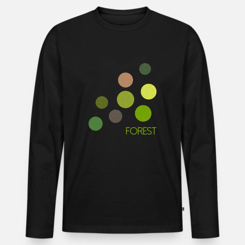 all the colours - forest - Männer Premium Bio Langarmshirt - Schwarz