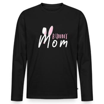 Bunnies rabbits - Men's Premium Organic Long Sleeve Shirt - black - Front - Nico (187cm)