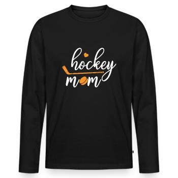 Mère fière mère fière mère - T-shirt manches longues Premium bio Homme - noir - Devant - Nico (187cm)