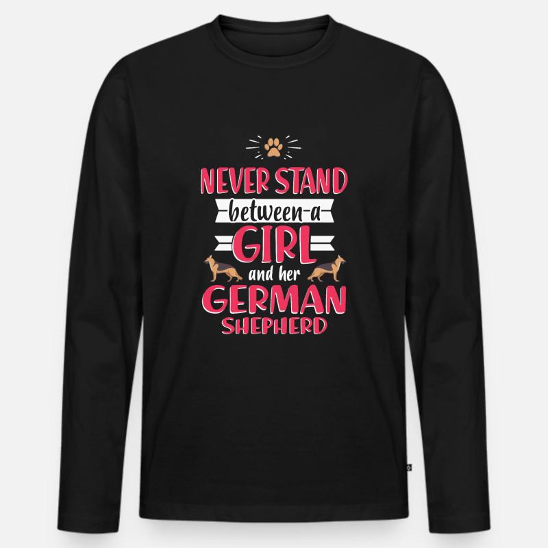 Deutscherschäferhund - Männer Premium Bio Langarmshirt - Schwarz