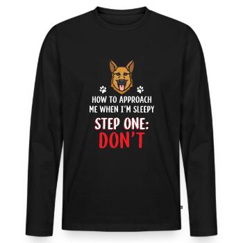 German shepherd dog - Men's Premium Organic Long Sleeve Shirt - black - Front - Nico (187cm)