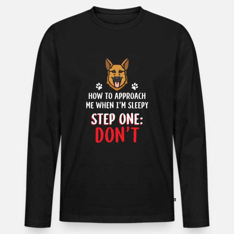 Deutscherschäferhund - Männer Premium Bio Langarmshirt - Schwarz