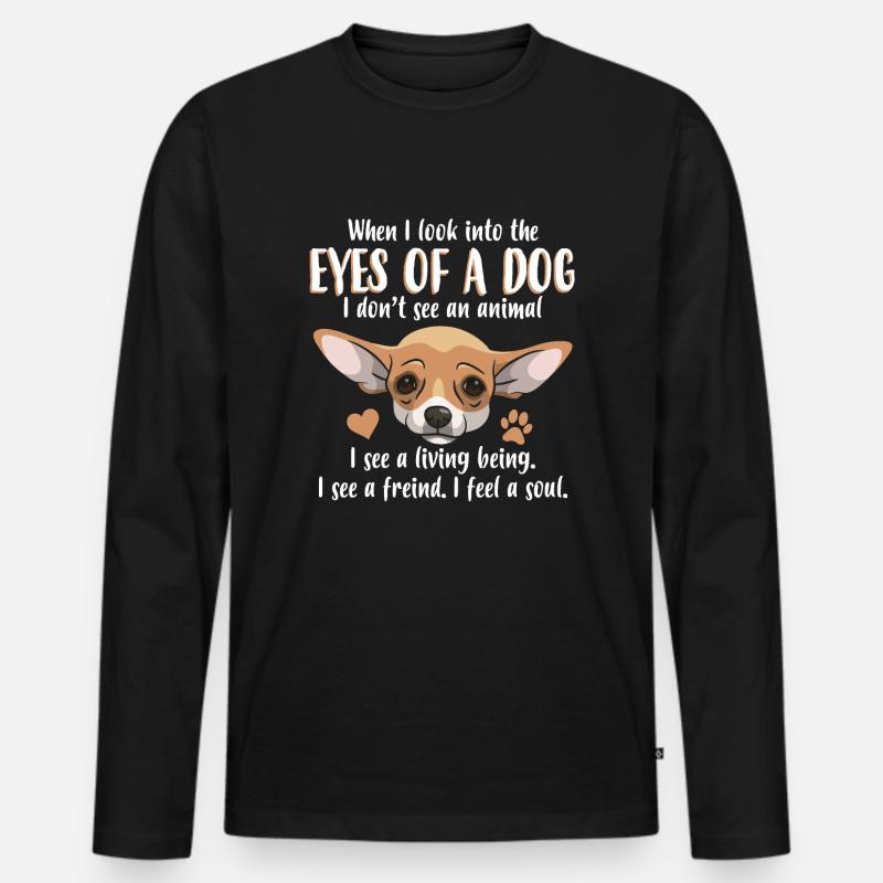 Chihuahua - Männer Premium Bio Langarmshirt - Schwarz
