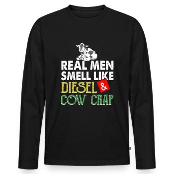 Landwirt Bäuerin - Männer Premium Bio Langarmshirt - Schwarz - Vorne - Nico (187cm)