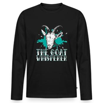 Landwirt Bäuerin - Männer Premium Bio Langarmshirt - Schwarz - Vorne - Nico (187cm)