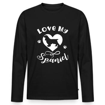 Cocker Spaniel - T-shirt manches longues Premium bio Homme - noir - Devant - Nico (187cm)