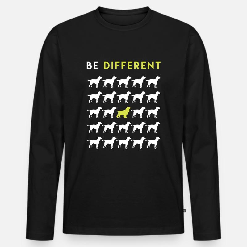 Cocker Spaniel - Männer Premium Bio Langarmshirt - Schwarz