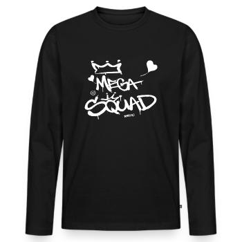 Mega Squad Graffiti Art Urban Art Sprayer - Men's Premium Organic Long Sleeve Shirt - black - Front - Nico (187cm)