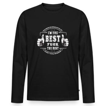 Je suis le meilleur - T-shirt manches longues Premium bio Homme - noir - Devant - Nico (187cm)