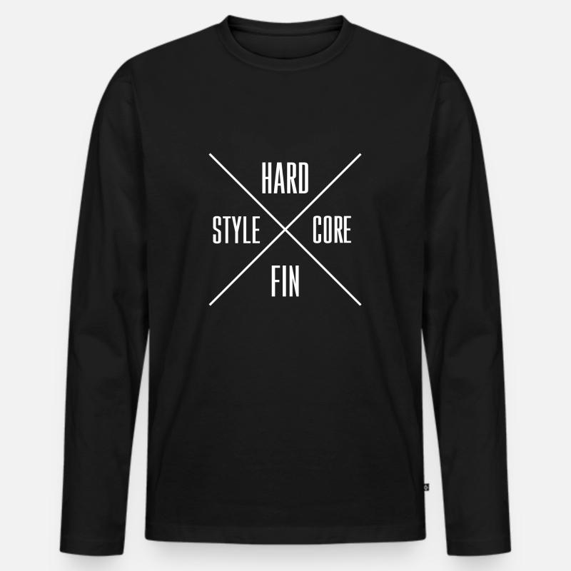 HHF-Logo 3 - Männer Premium Bio Langarmshirt - Schwarz