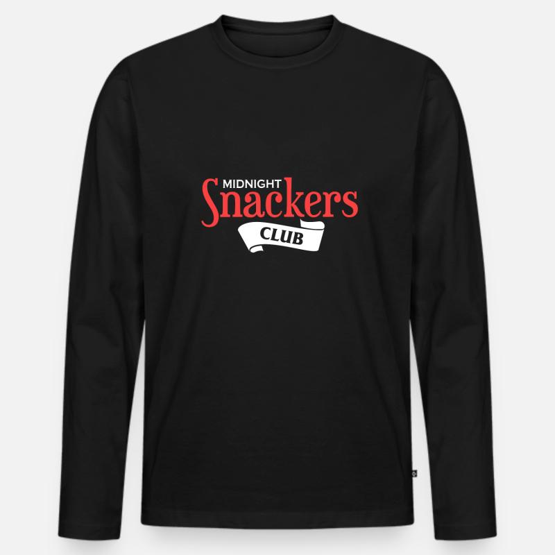 Midnight Snackers Club - Männer Premium Bio Langarmshirt - Schwarz