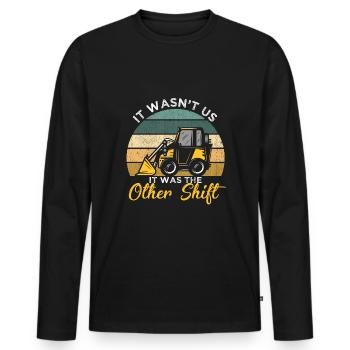 It wasn't us, it was the others - Men's Premium Organic Long Sleeve Shirt - black - Front - Nico (187cm)