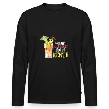 Lustiger Rentner Pension Ruhestand Motiv - Männer Premium Bio Langarmshirt - Schwarz - Vorne - Nico (187cm)