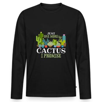 Juste un Katkus de plus je le promets - T-shirt manches longues Premium bio Homme - noir - Devant - Nico (187cm)