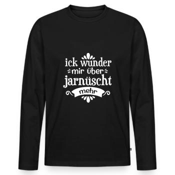 Lustiges Ostdeutschland Spruch Motiv - Männer Premium Bio Langarmshirt - Schwarz - Vorne - Nico (187cm)