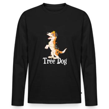 Motif de Noël amusant pour Noël - T-shirt manches longues Premium bio Homme - noir - Devant - Nico (187cm)